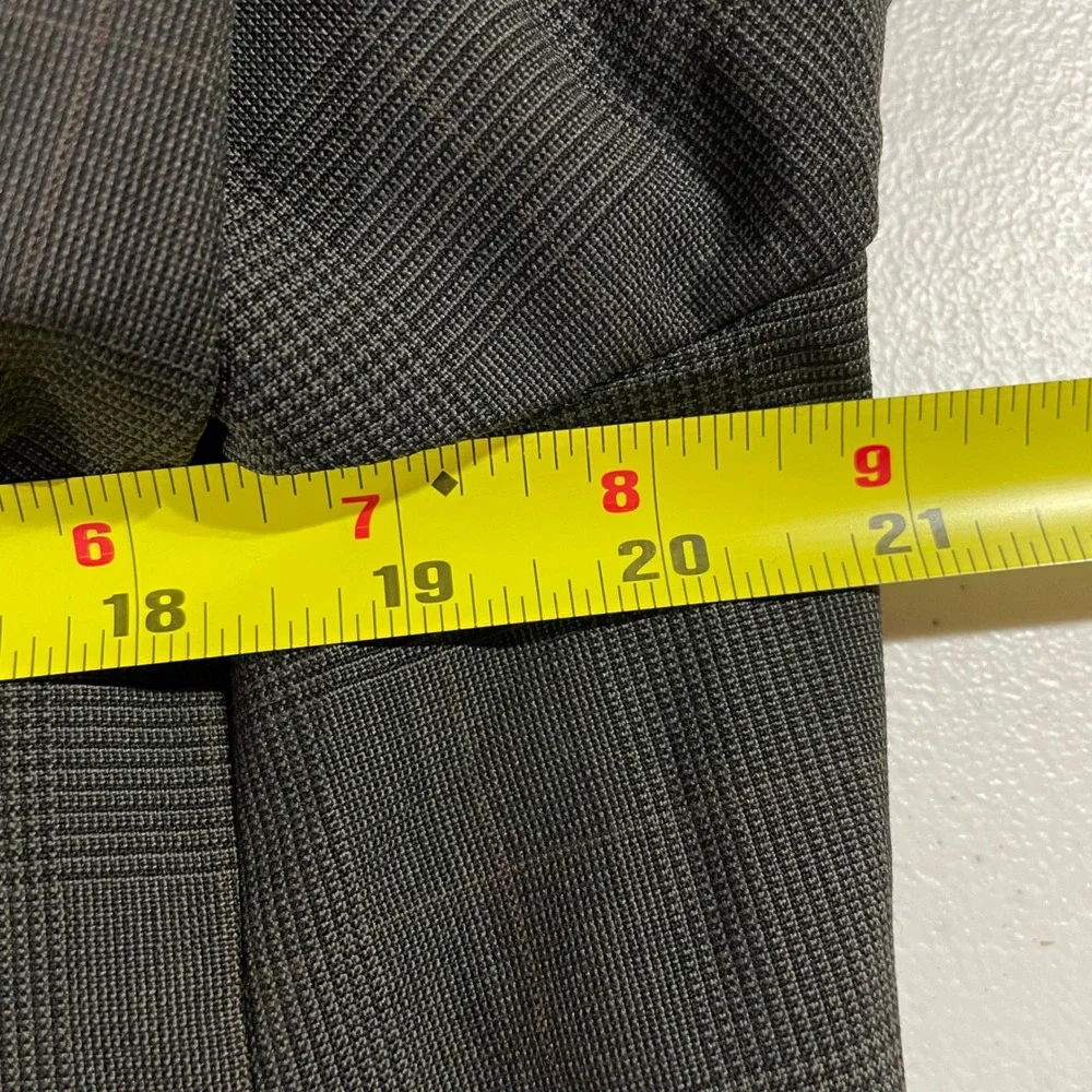 Ralph Lauren Chaps VTG 90s 42S Brown Glen Plaid Wool Blazer‎ Sports Coat